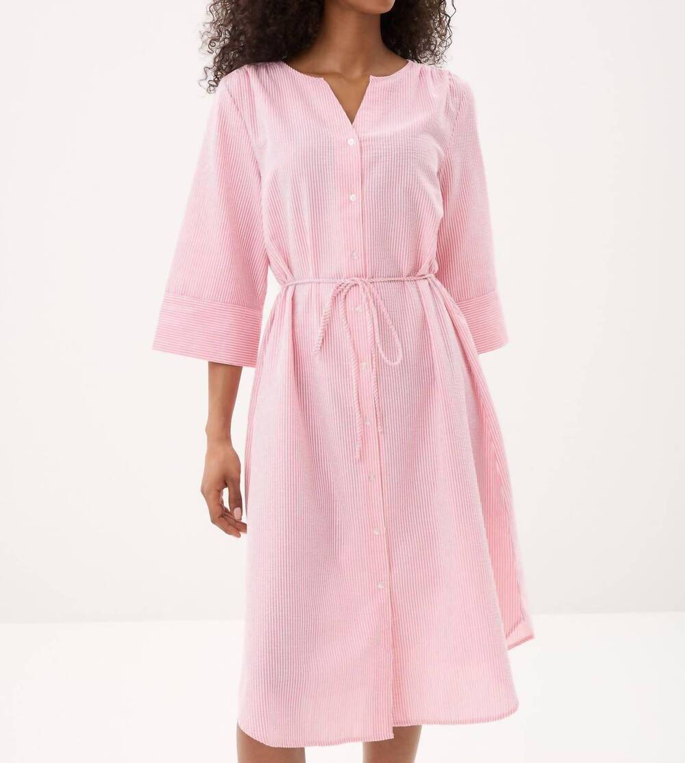 NEW B.YOUNG ime midi shirt dress in raspberry